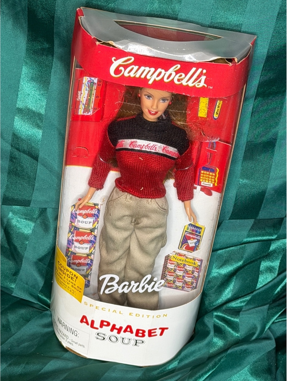 Vintage 1995 Campbells Soup Barbie Doll Special Edition NIB NIP Mattel 15336